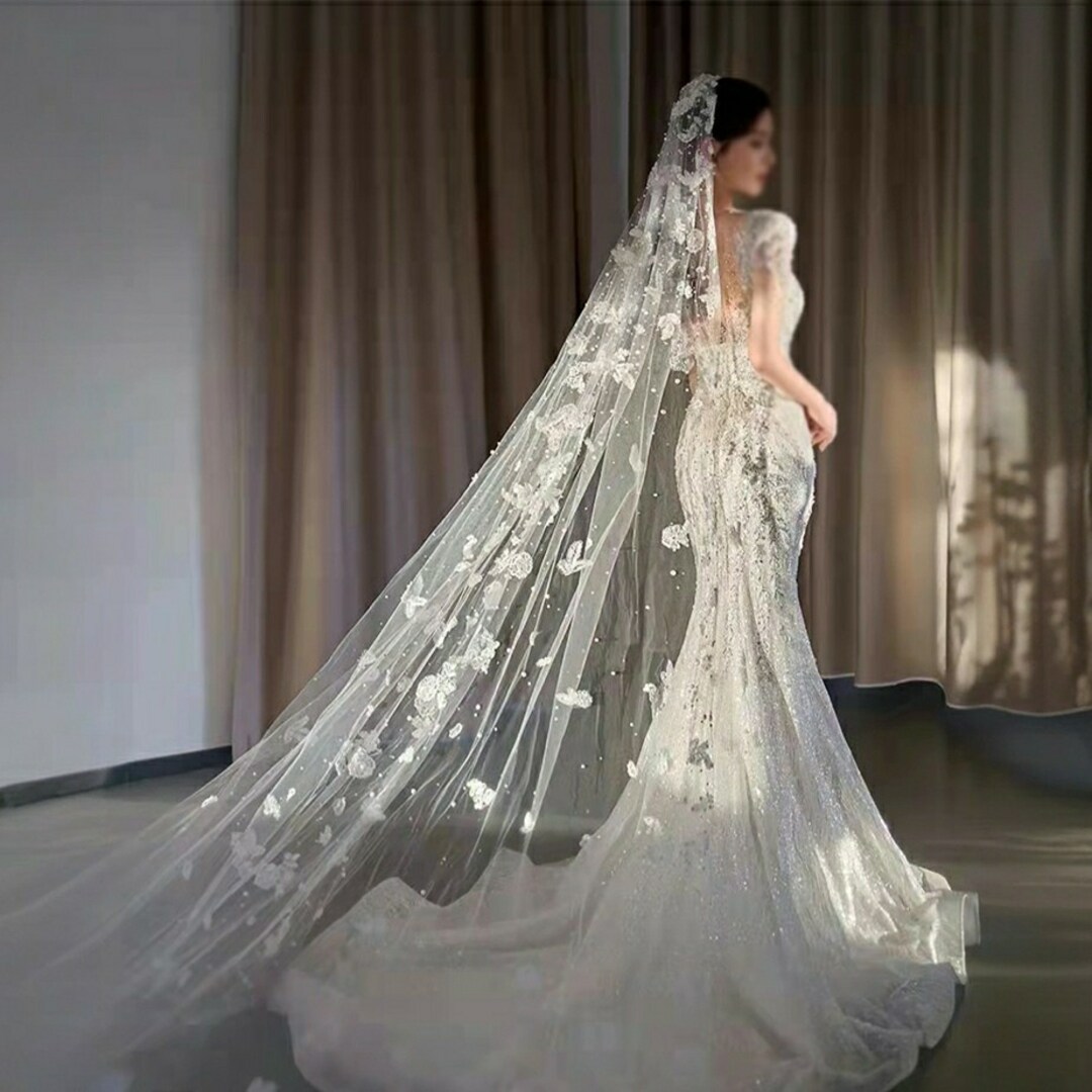 Cathedral Wedding veil, Lace wedding veil, Lace trim bridal veil, Catholic Wedding Veil, Long bridal veil, Delicate Lace Wedding Veil Cathed | MakerPlace by Michaels Cathedral Wedding veil, Lace wedding veil, Lace trim bridal veil, Catholic Wedding Veil, Long bridal veil, Delicate Lace Wedding Veil Cathed | MakerPlace by Michaels